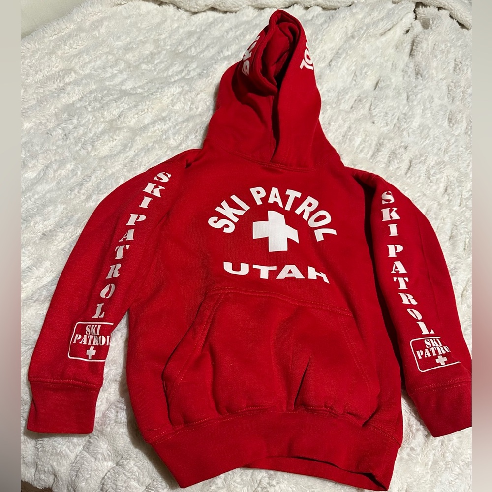 Hoodie. Red Ski Patrol Utah. Size 10-12